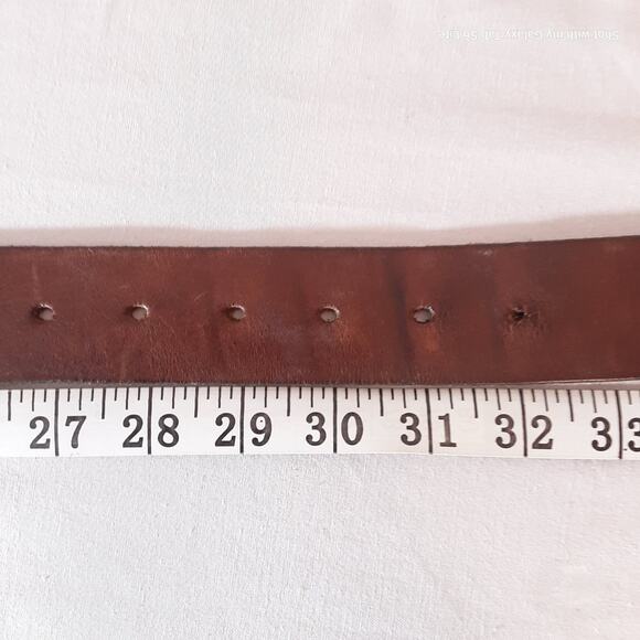 Old Navy Italian Leather USA Made Belt Unisex Small Classic Style Rugged - Picture 12 of 13